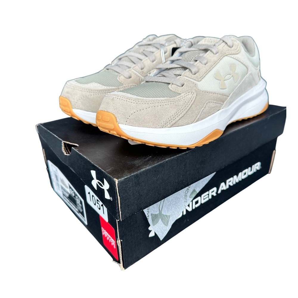 Under Armour UA Edge Suede Mens 8.5‎ Brown Tan Running Shoes 3027731-201 New Box